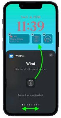 ios16锁屏界面显示天气设置方法