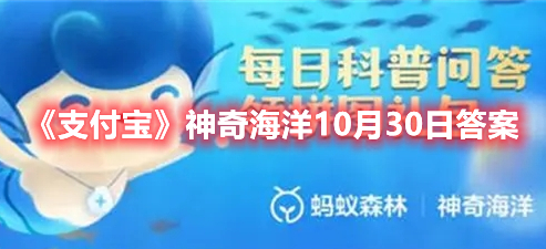 《支付宝》神奇海洋10月30日答案