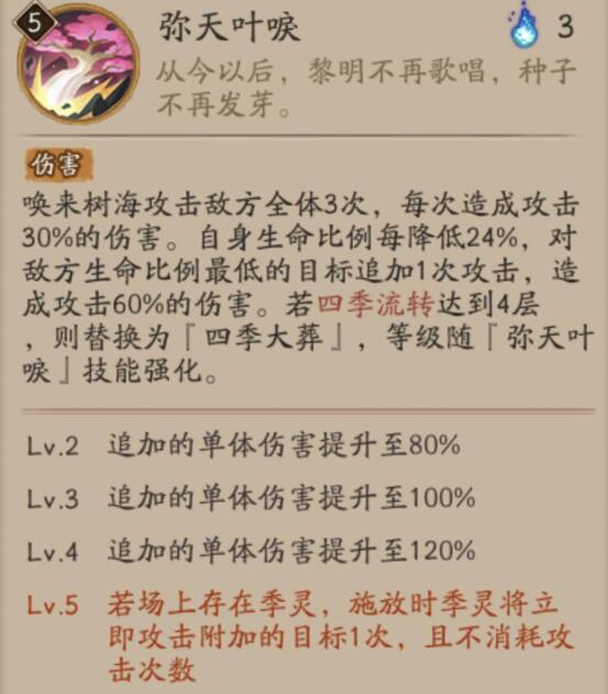 《阴阳师》新式神季技能介绍