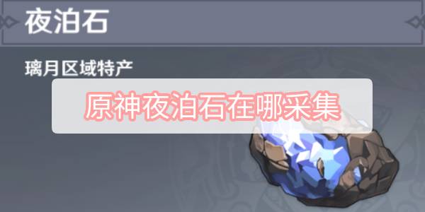 原神夜泊石在哪采集 原神宝儿姐夜泊石采集位置攻略