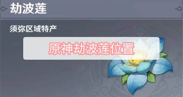 原神劫波莲位置 原神3.2纳西妲劫波莲位置采集路线攻略